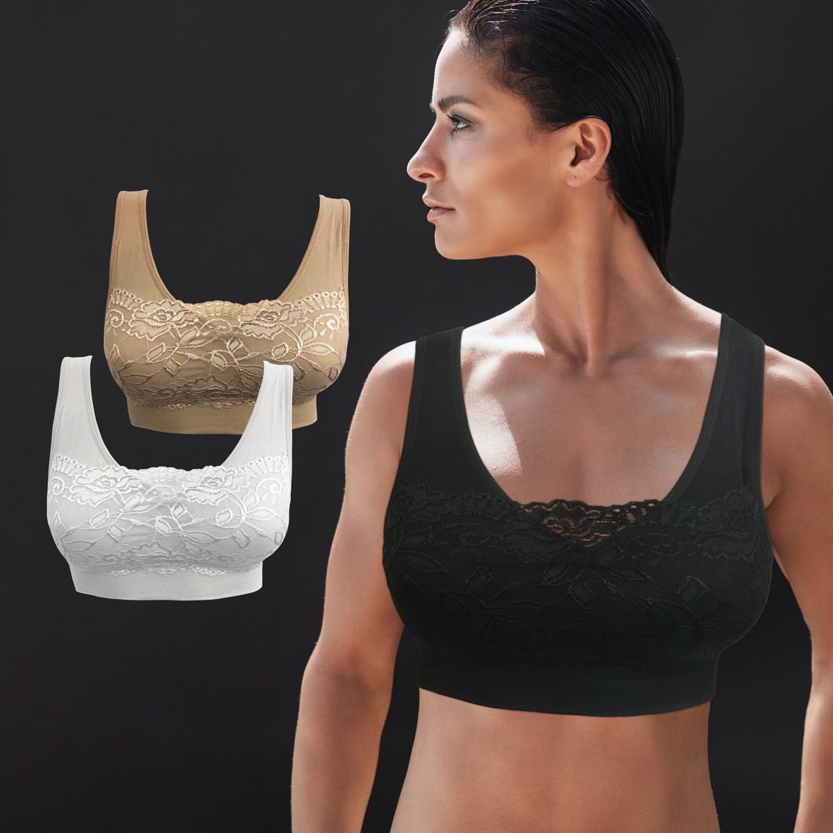 Comfort Bra - pack of 3 (Bra with lace) 