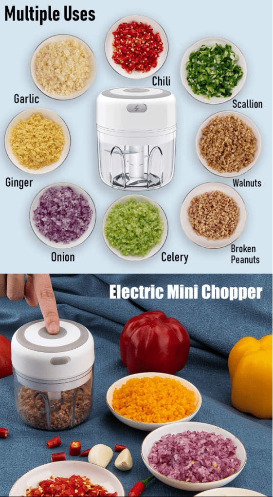 Mini chopper for garlic and other vegetables 